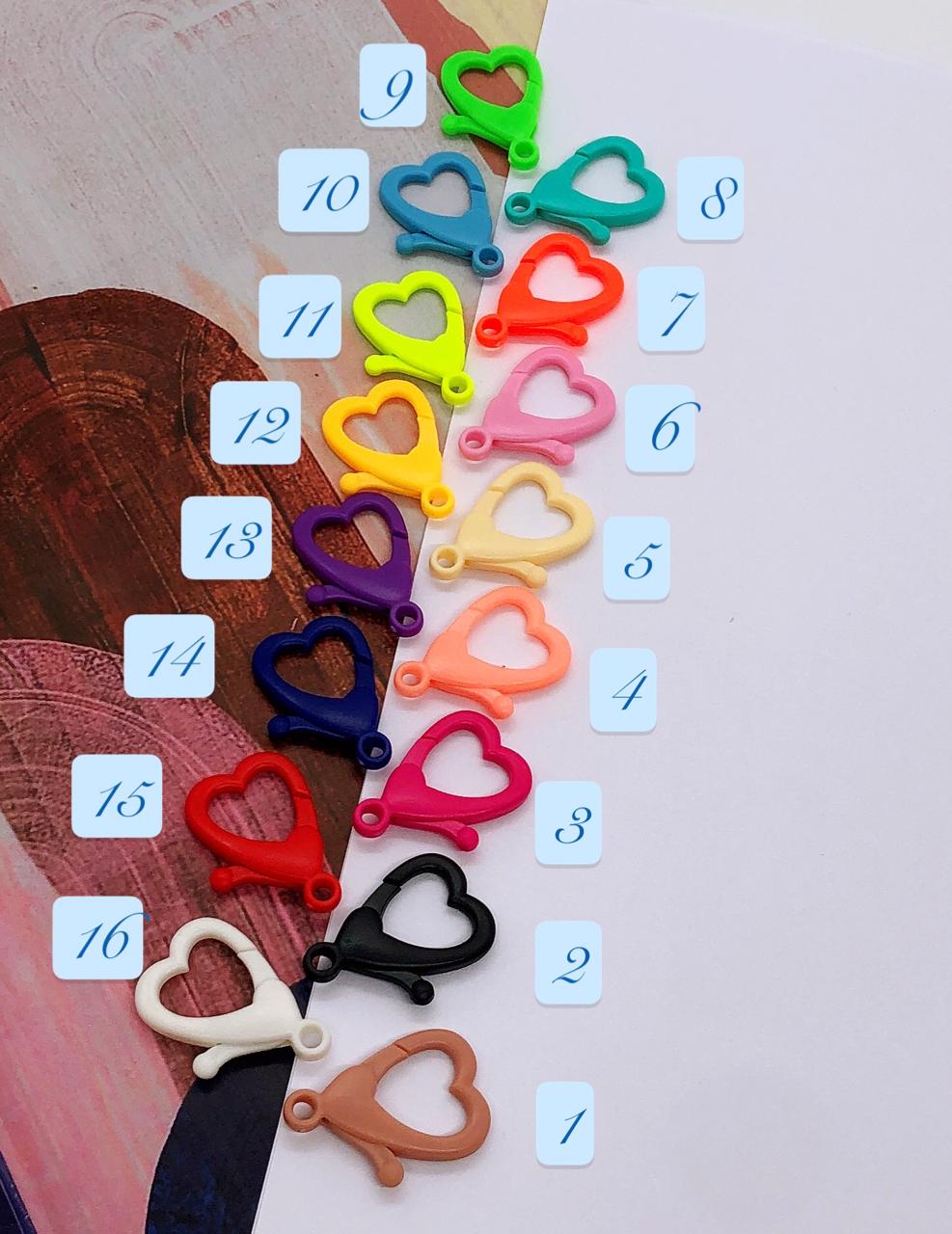 BROCHE ACRILICO CORAZON 30MM 6PCS