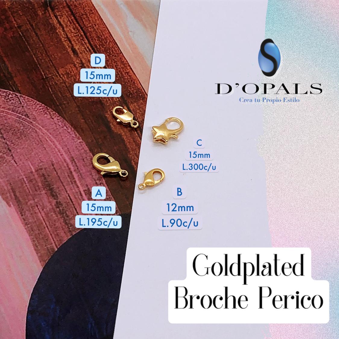 BROCHE GOLDPLATED 12MM