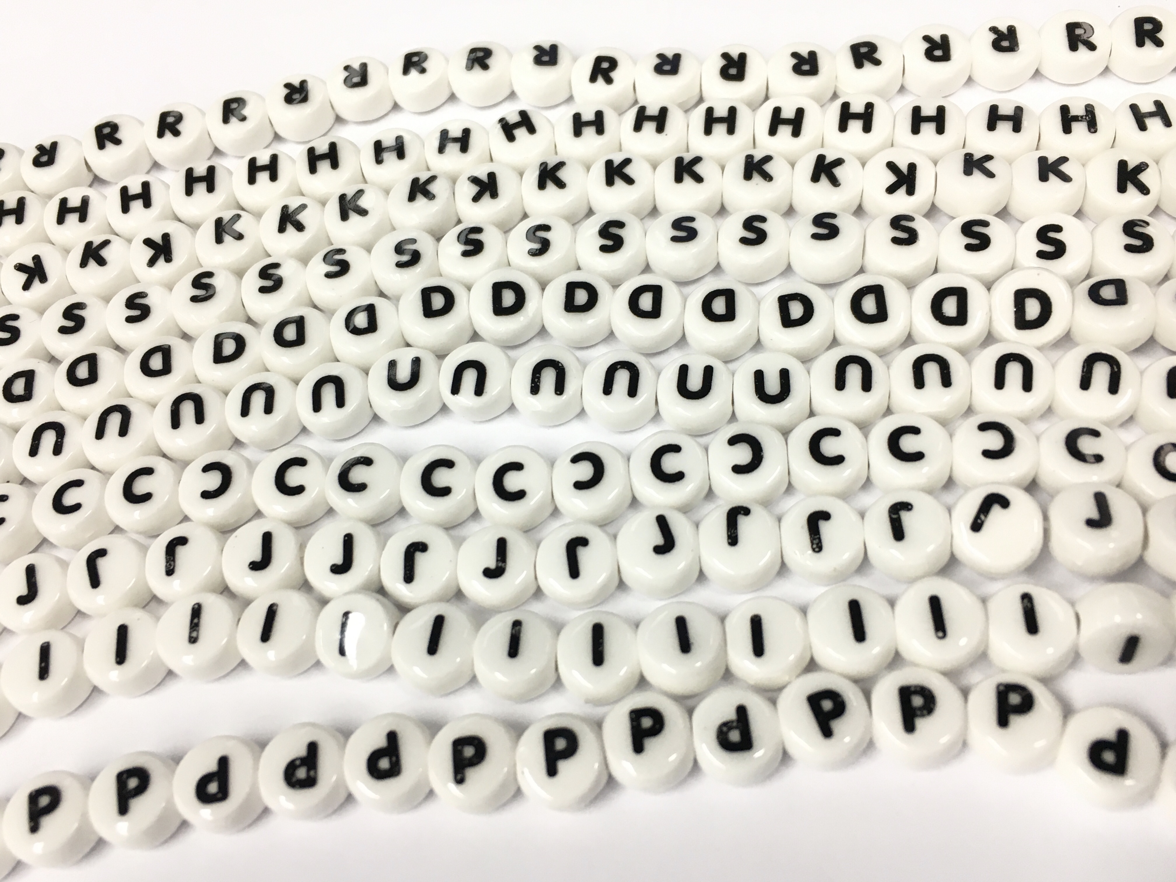 CERAMICA REDONDA LETRAS 8X5MM