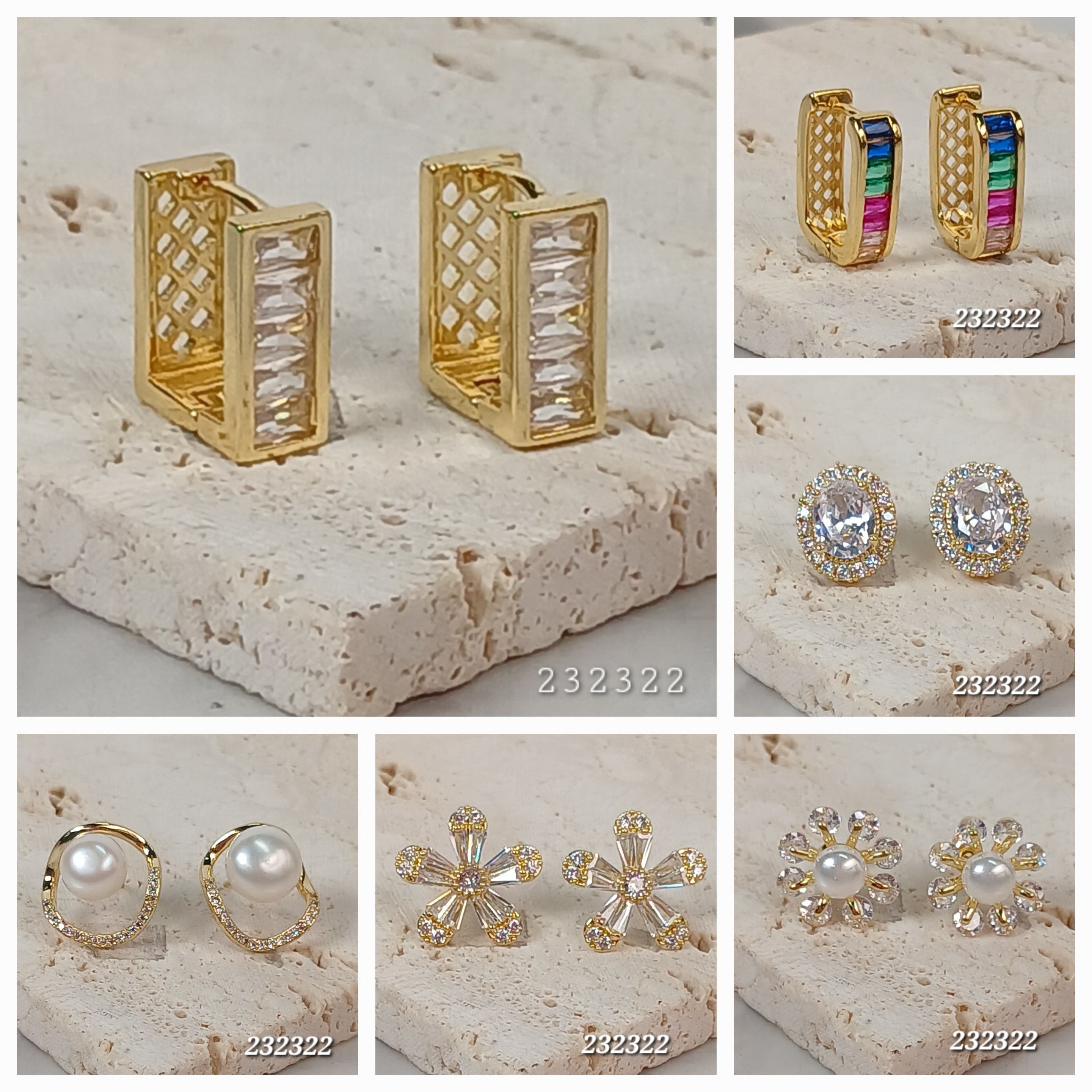 HOOPS Y ARETE DE MICROCIRCONIA