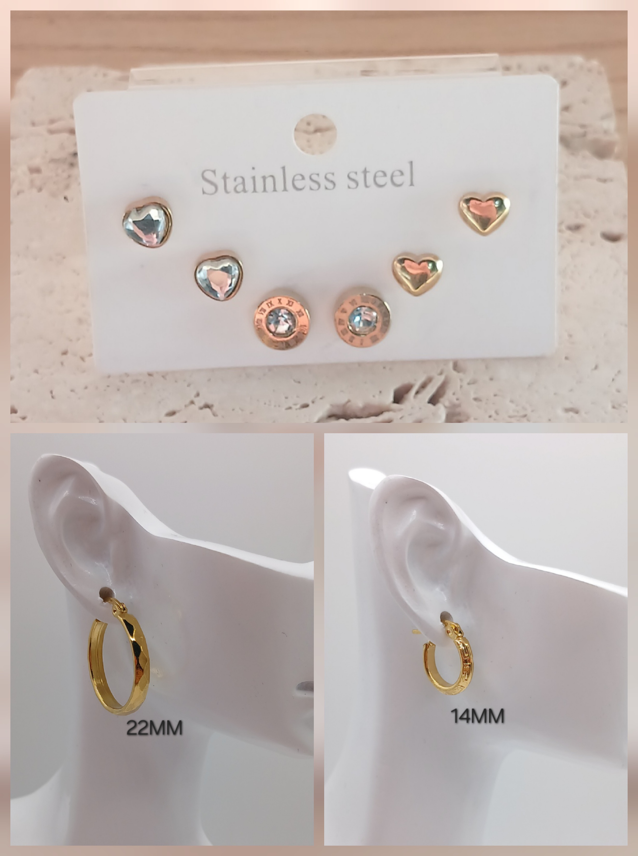 SET ARETES DE ACERO INOXIDABLE