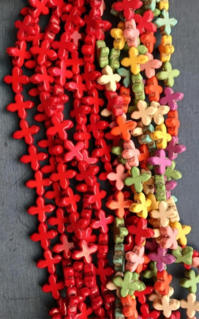 PIEDRAS TURQUESA DE CRUZ14MM