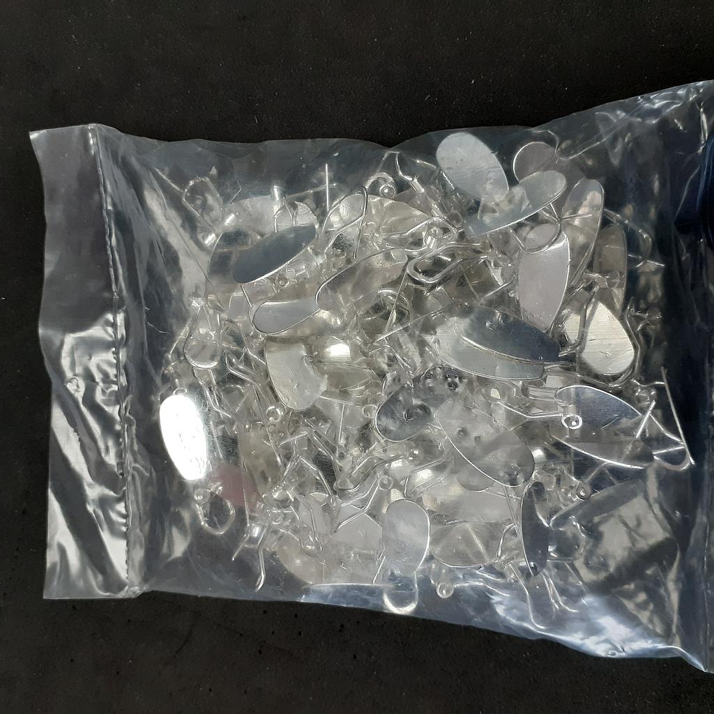 PATENTE OMEGA OVALADA DE FANTASIA PLATEADA 100PCS