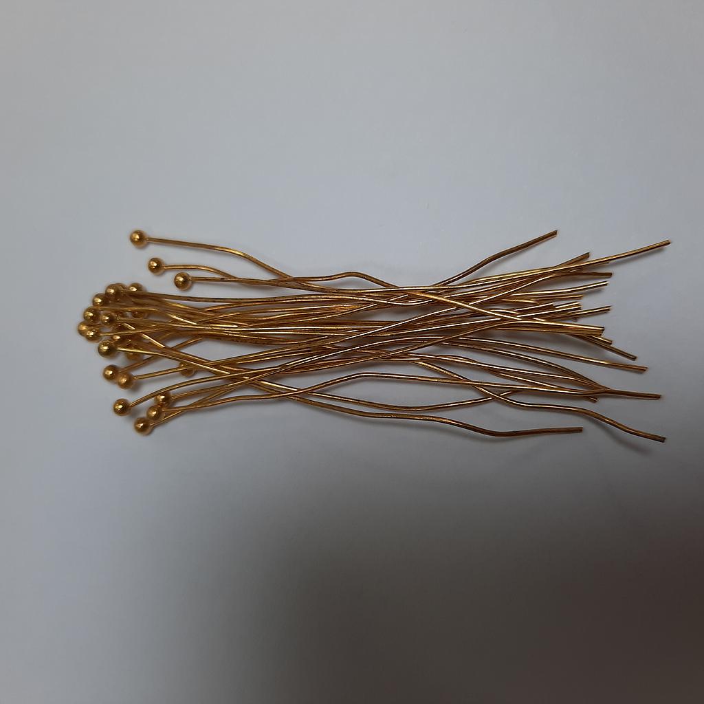 PINES DE FANTASIA DORADOS 2 PULGADAS 0.5X50 25PCS