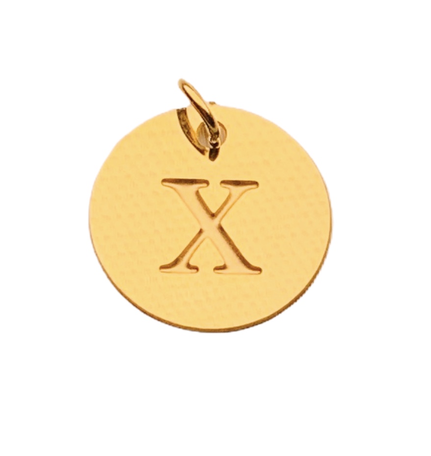 DIJE LETRA X 12MM