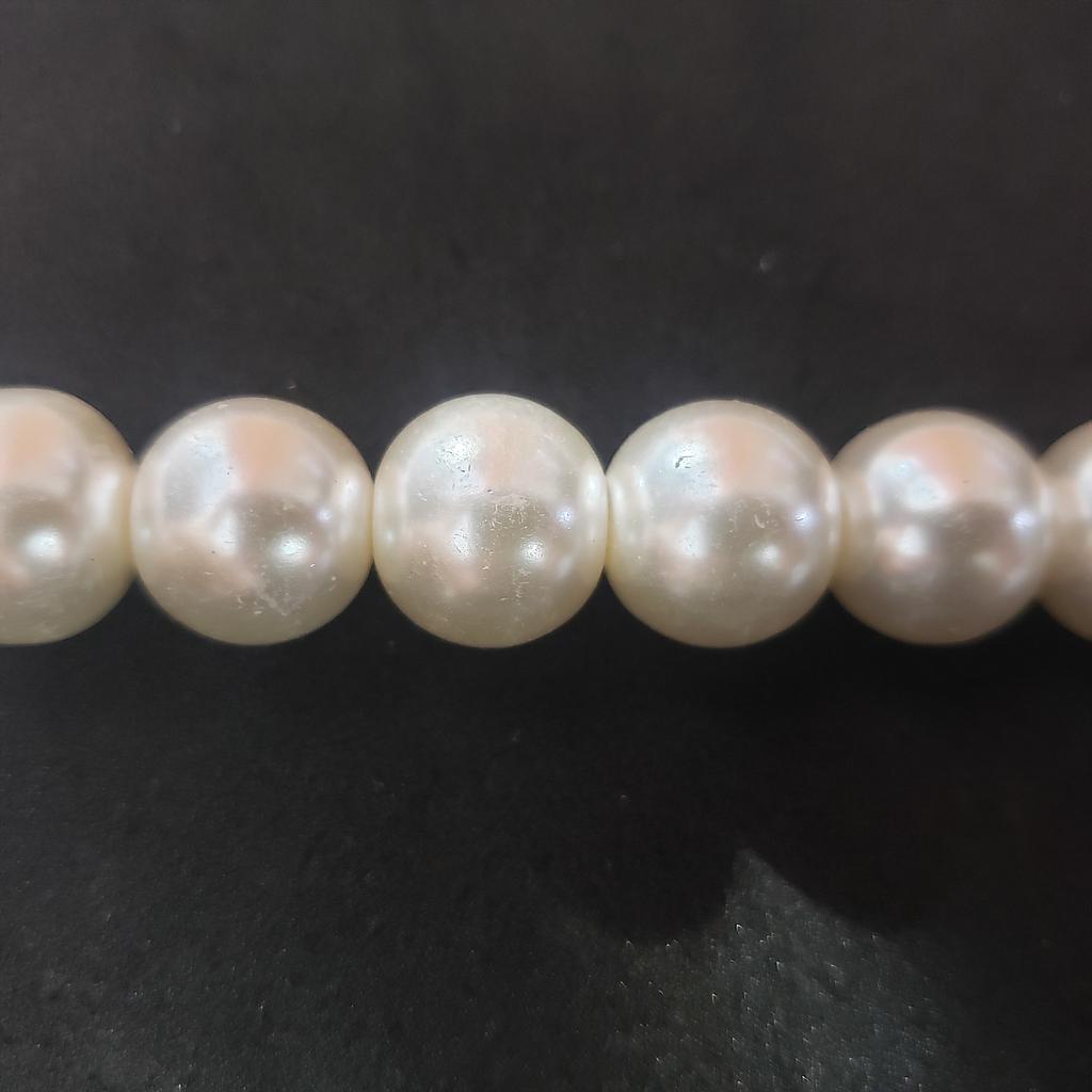 RISTRA PERLA ACRILICA BEIGE 14MM