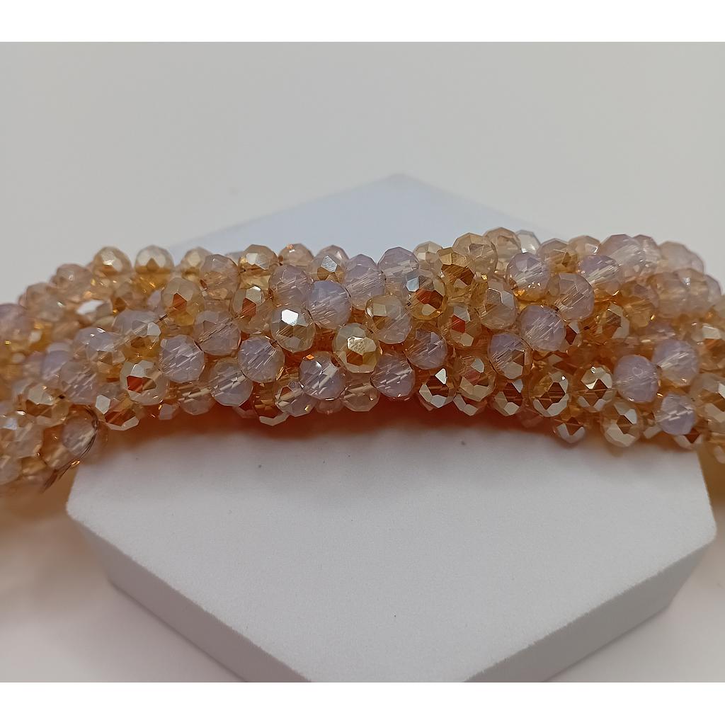 CRISTAL RONDEL CHAMPANGE OPALO 6MM