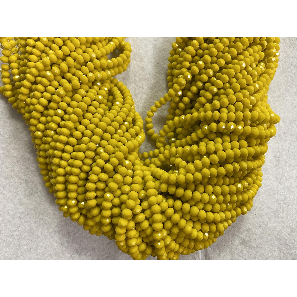 CRISTAL RONDEL MATE AMARILLO CANARIO 6MM