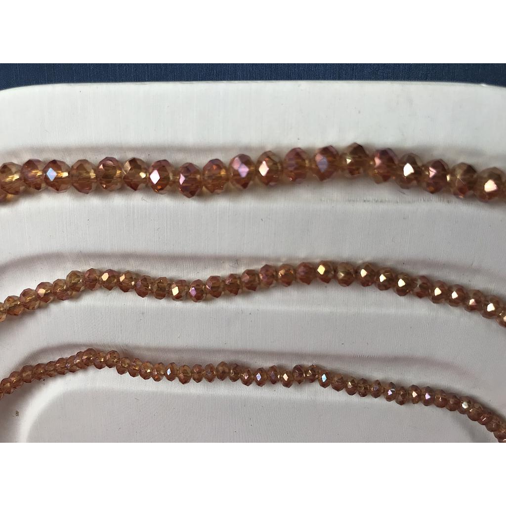 CRISTAL RONDEL NARANJA MANDARINA  AB 6MM