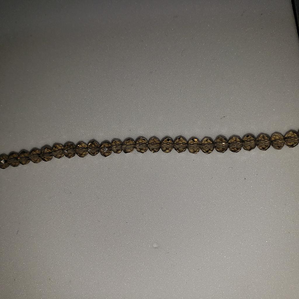 CRISTAL RONDEL MARRON TOBACCO 4MM