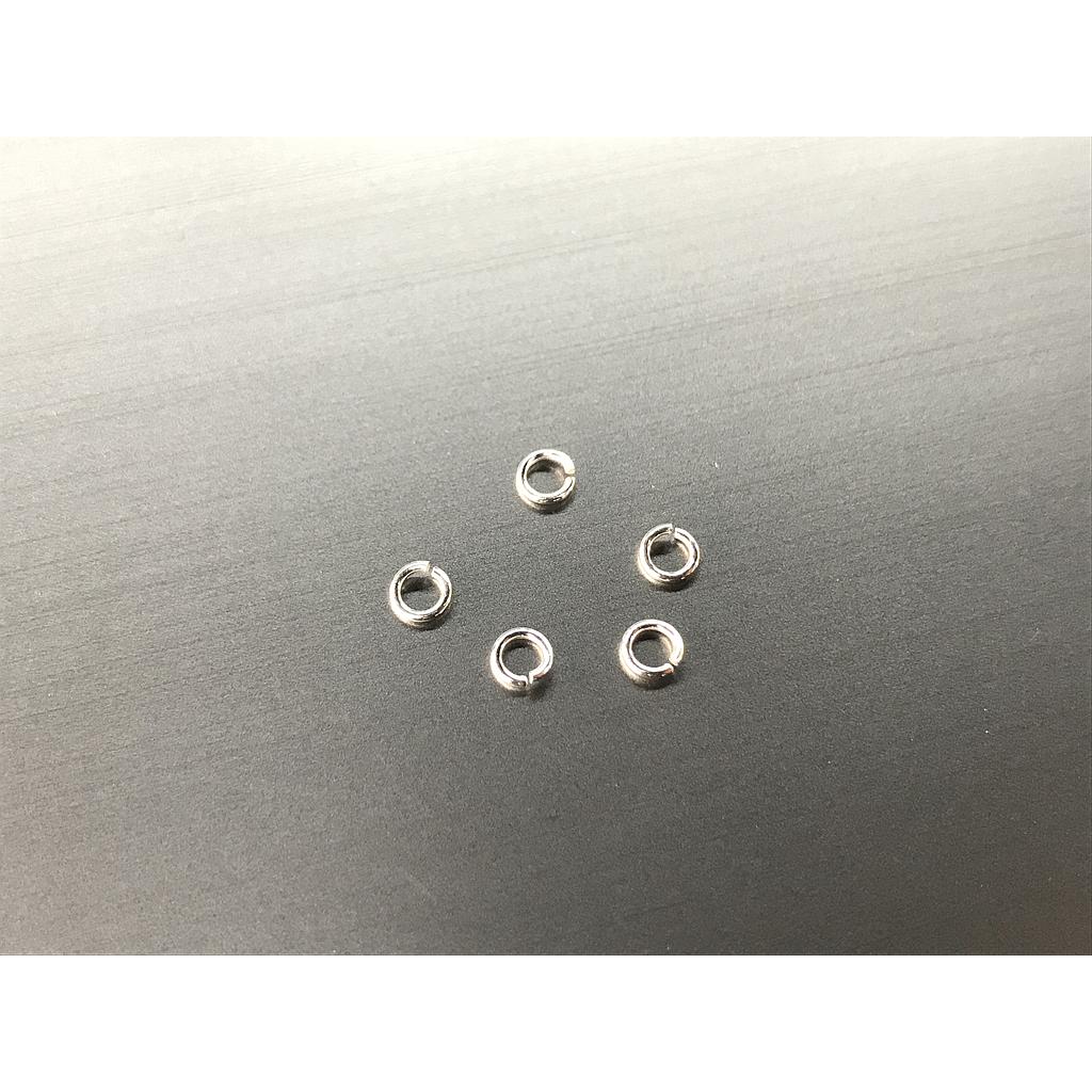 ARGOLLAS 4MM ABIERTA PLATA