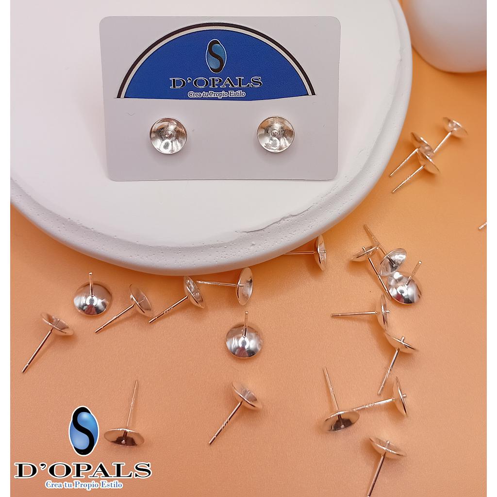 PATENTE CONCAVA CON PIN DE PLATA 925 6MM