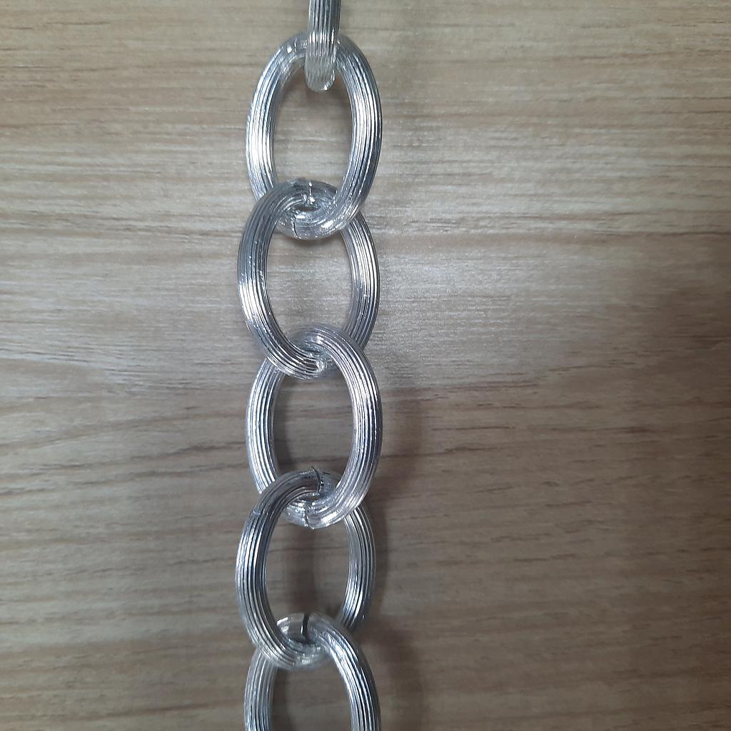 CADENA DE ALUMINIO PLATEADA