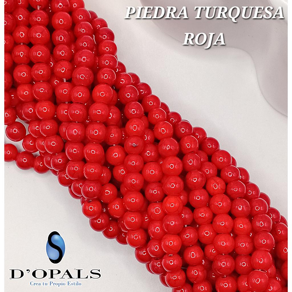 PIEDRA TURQUESA ROJA 4MM