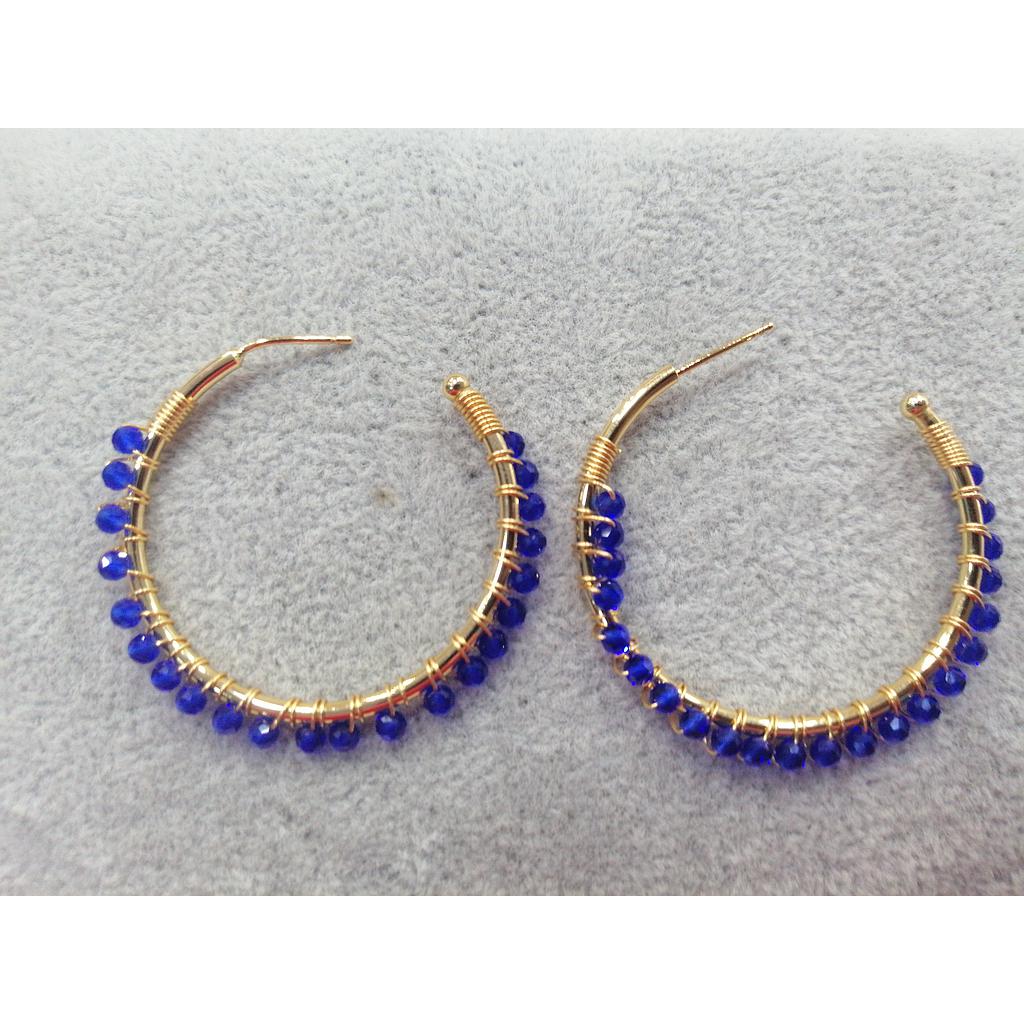 ARETES CON ALAMBRISMO Y CRISTALES