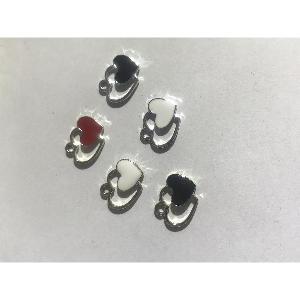 CORAZON DE PEWTER CON ENAMEL