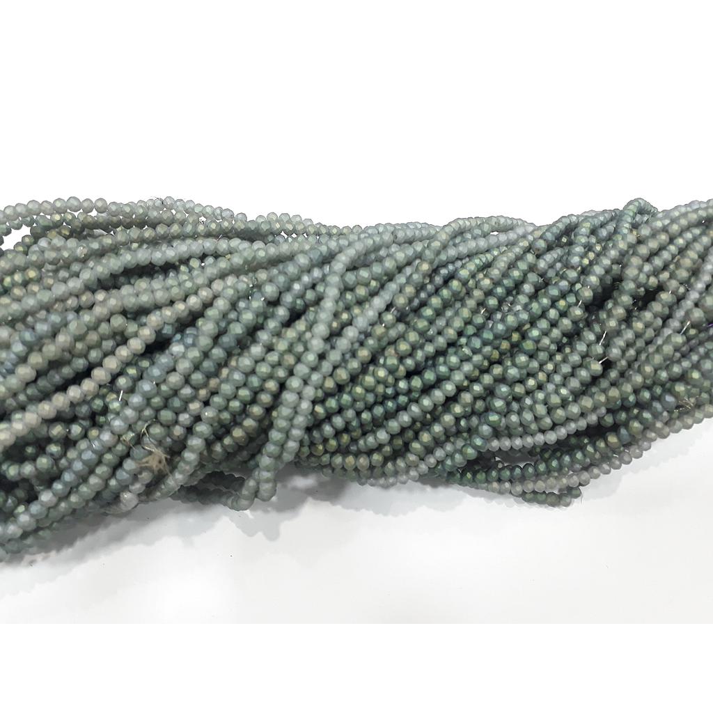 CRISTAL RONDEL MATE VERDE PISTACHO 4MM