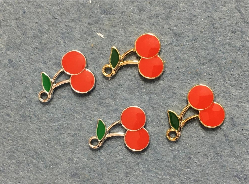 DIJE CEREZA CON ENAMEL