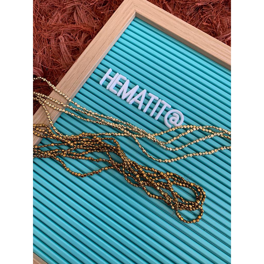 HEMATITA DORADA KC GOLD 3X3MM