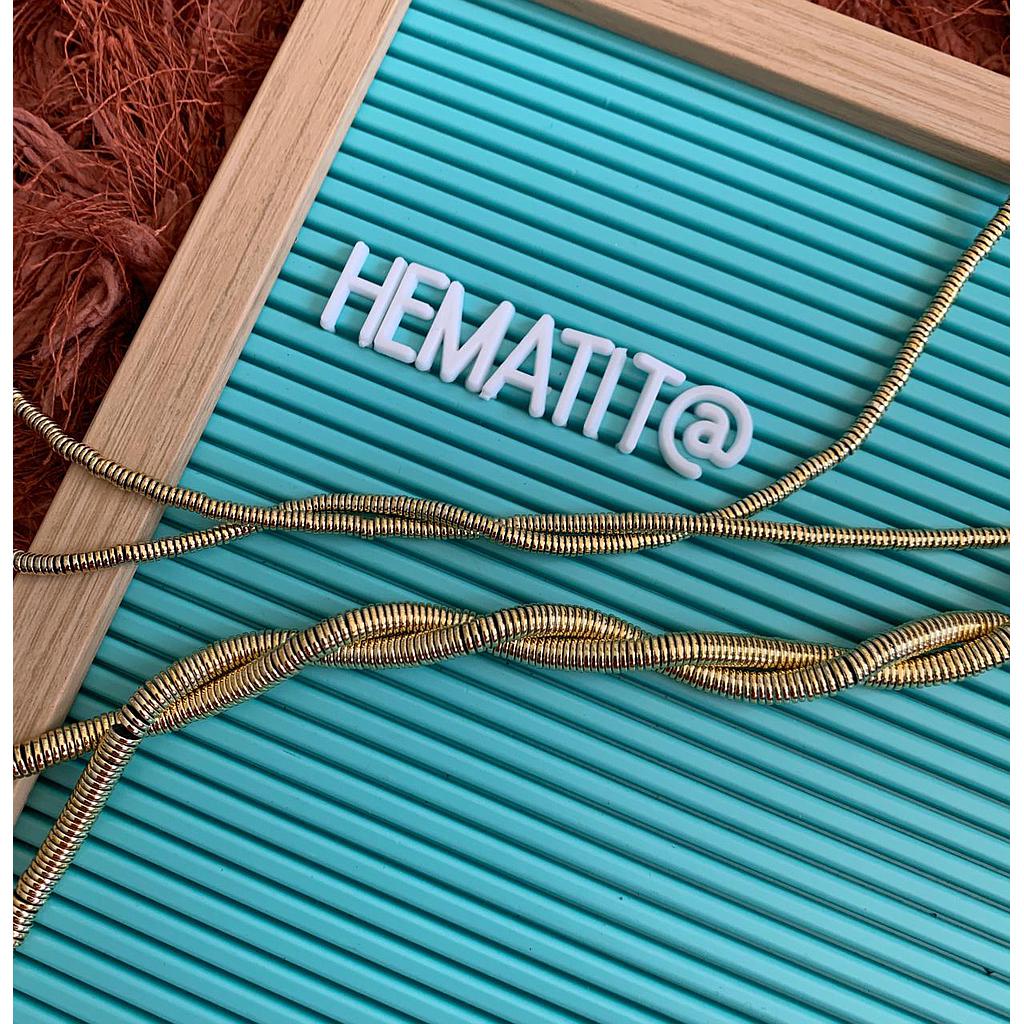 HEMATITA DISCO 4MM KC GOLD