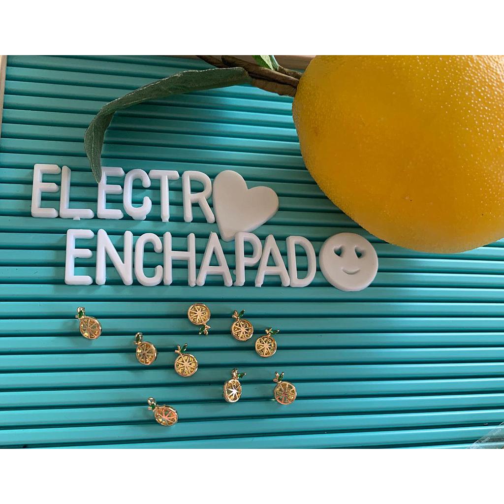 DIJE NARANJA ELECTROENCHAPADO
