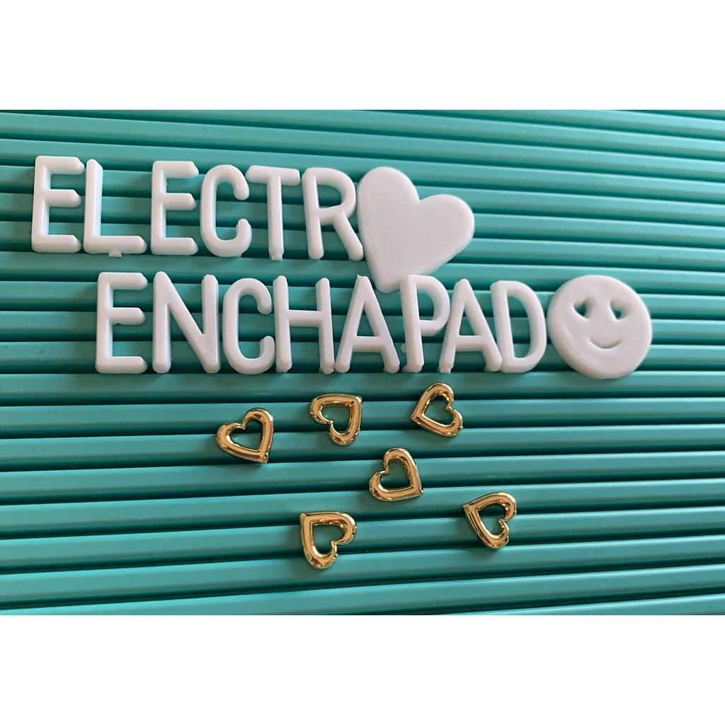 DIJE DE CORAZON DE ELECTROENCHAPADO