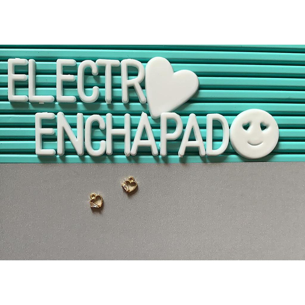 DIJE CORAZON DE ELECTROENCHAPADO