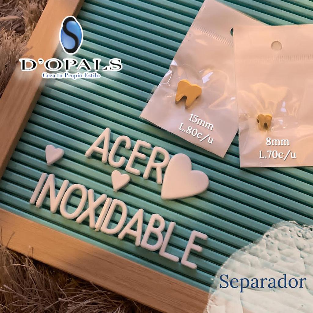 DIJE DIENTE ACERO 8MM