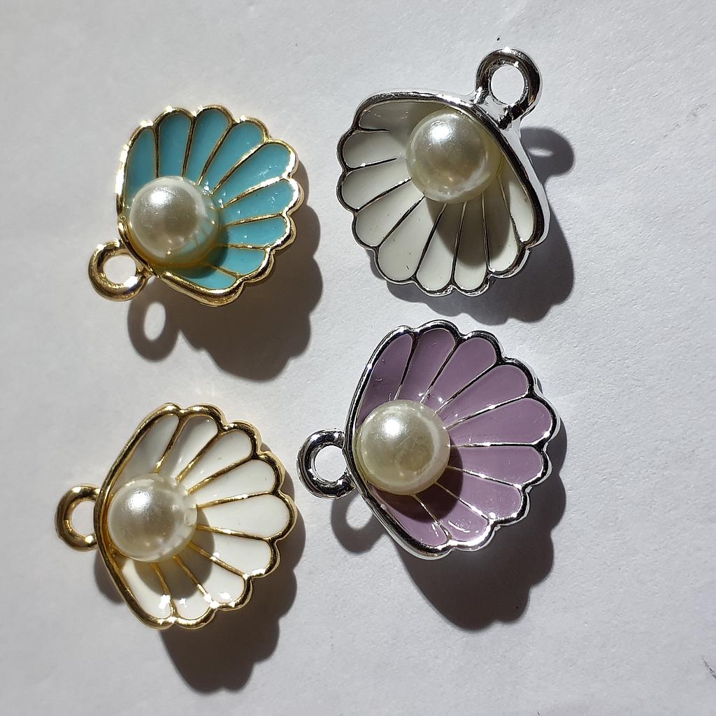 DIJE DE ENAMEL CONCHA 4PCS