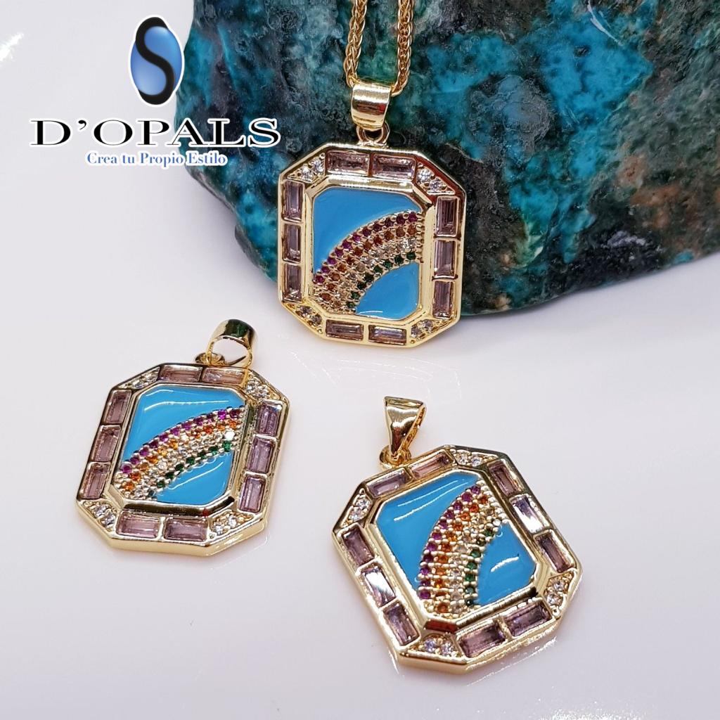 DIJE DE ARCO IRIS DE MICROCIRCONIA Y ENAMEL