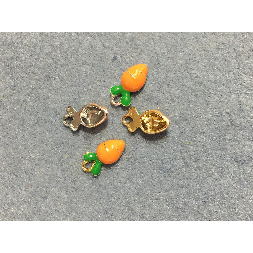 DIJE ENAMEL ZANAHORIA 4 PIEZAS