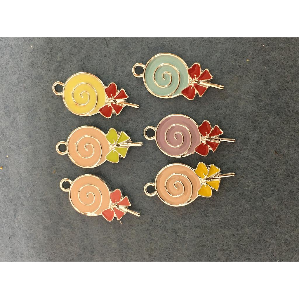 DIJE PALETA DE ENAMEL 6 PIEZAS
