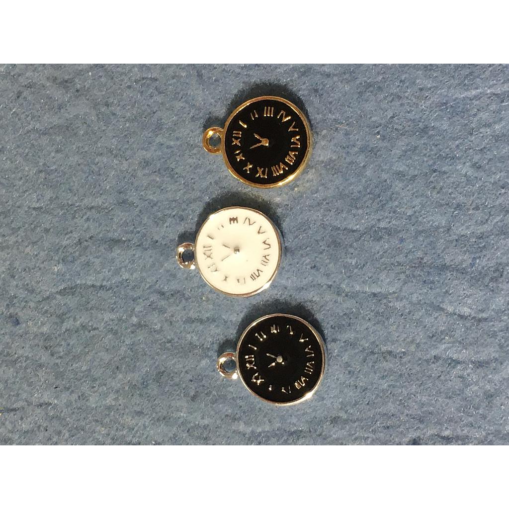 DIJE RELOJ DE ENAMEL 3 PIEZAS