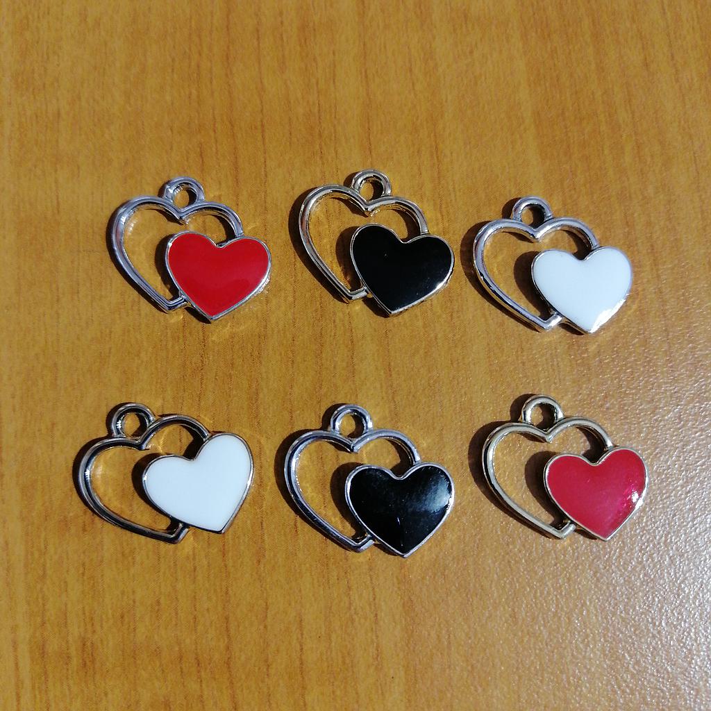 CORAZON DE PEWTER CON ENAMEL