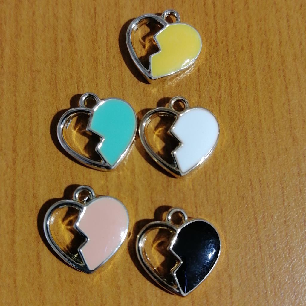 CORAZON DE PEWTER CON ENAMEL