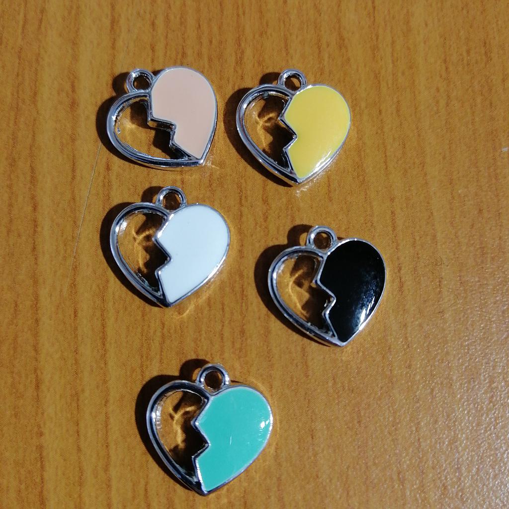 CORAZON DE PEWTER CON ENAMEL