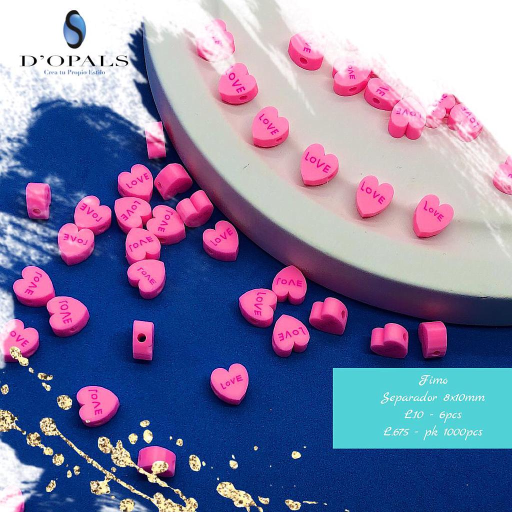 FIMO SEPARADOR CORAZON 8X10MM 1000PCS