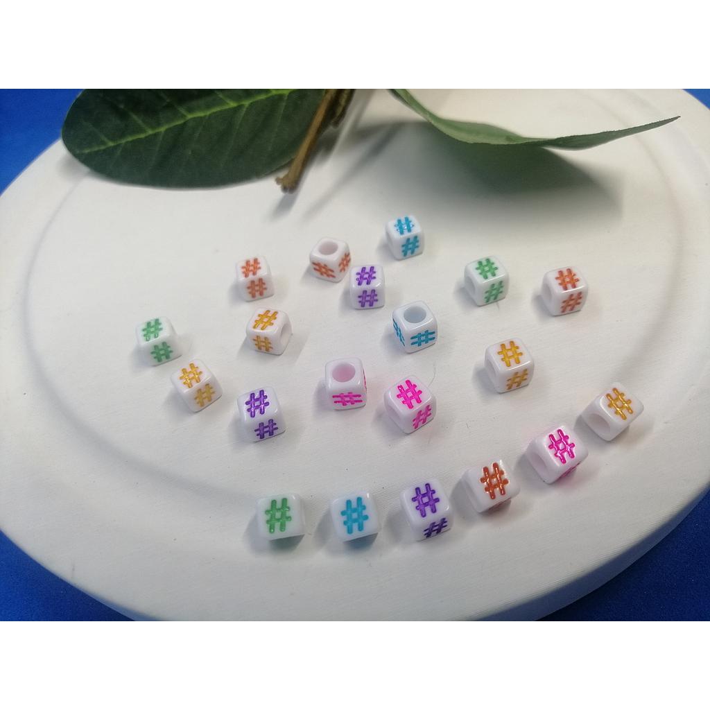 SEPARADOR ACRILICO HASHTAG 6X6MM 10GRS