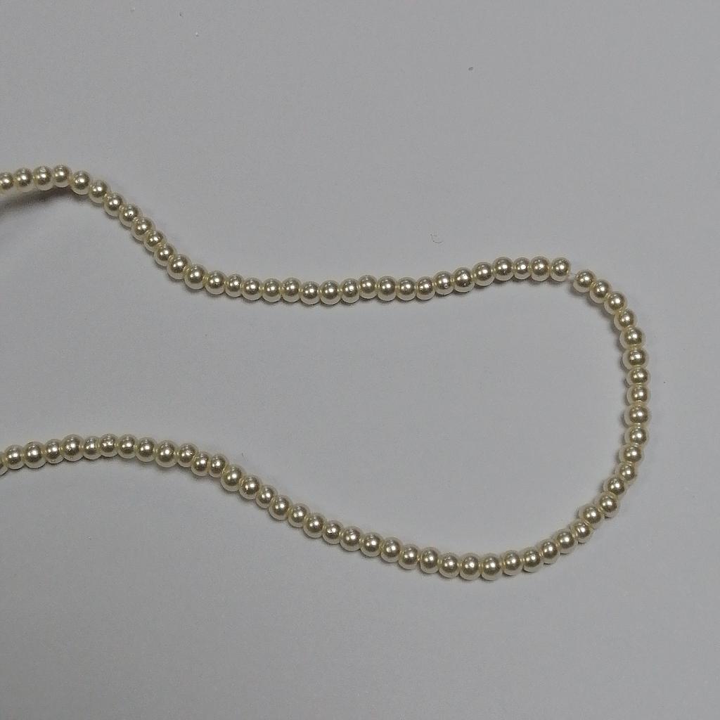 PERLA ACRILICA BEIGE CON VIDRIO 2MM