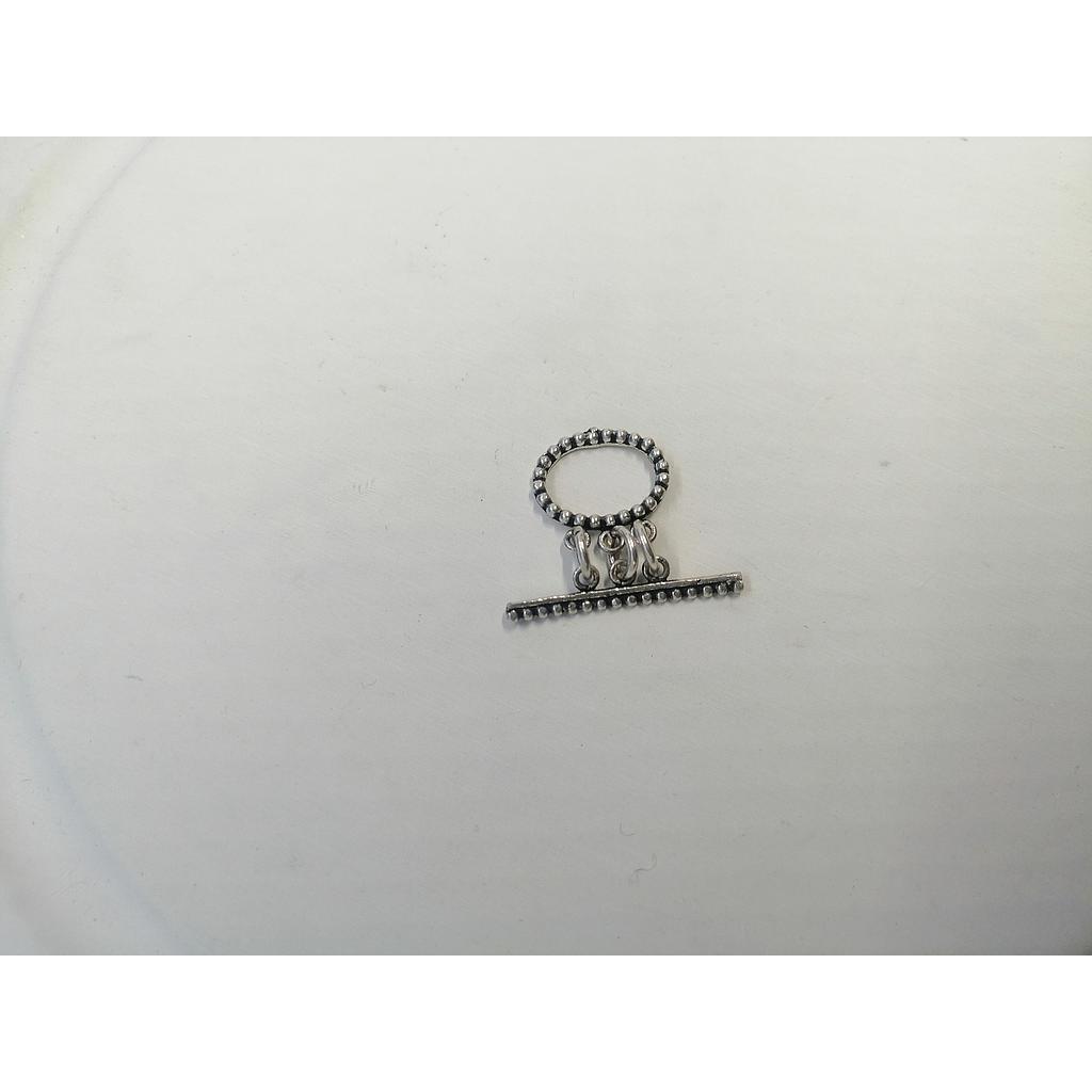 BROCHE DE 3 HILOS PLATA