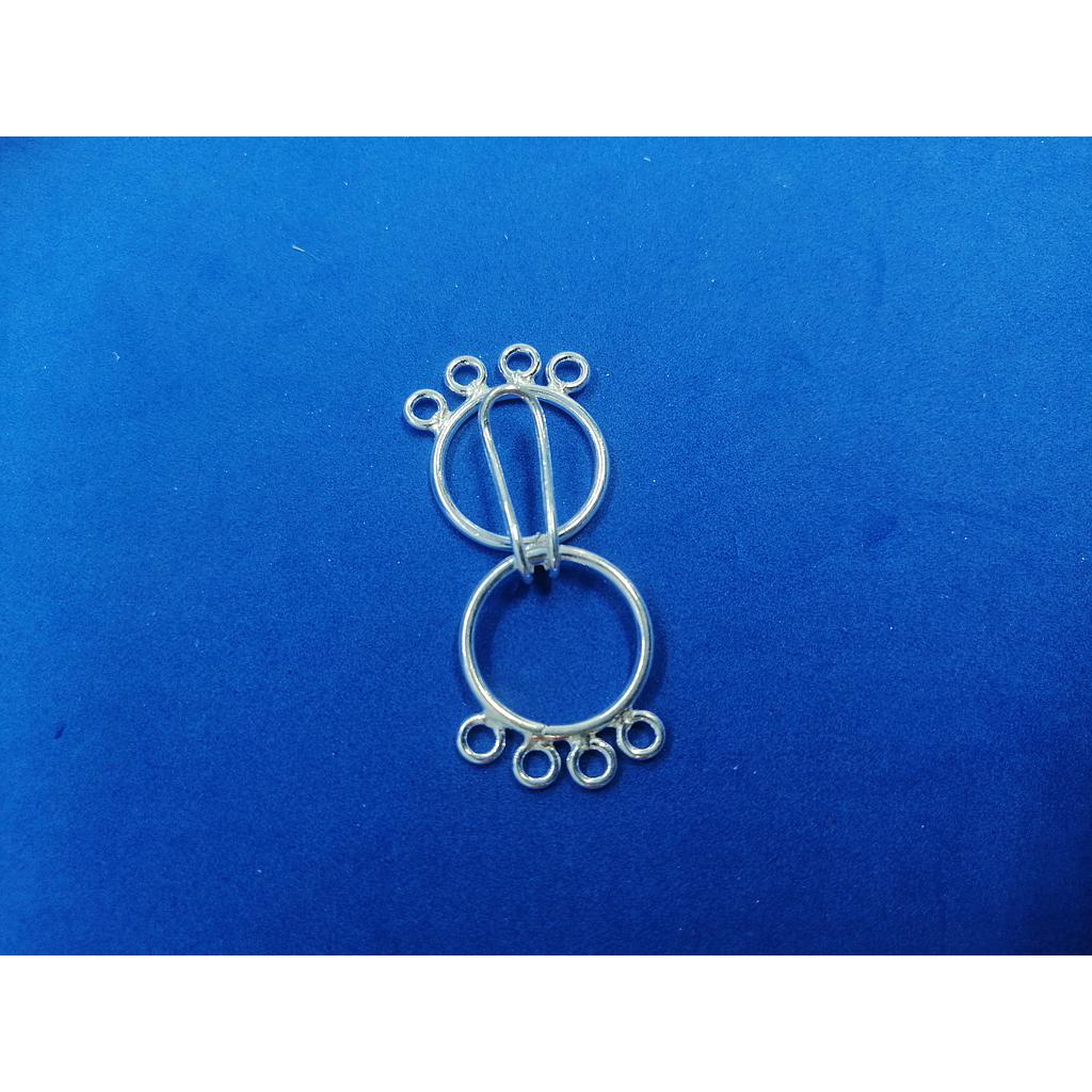BROCHE DE 4 HILOS PLATA