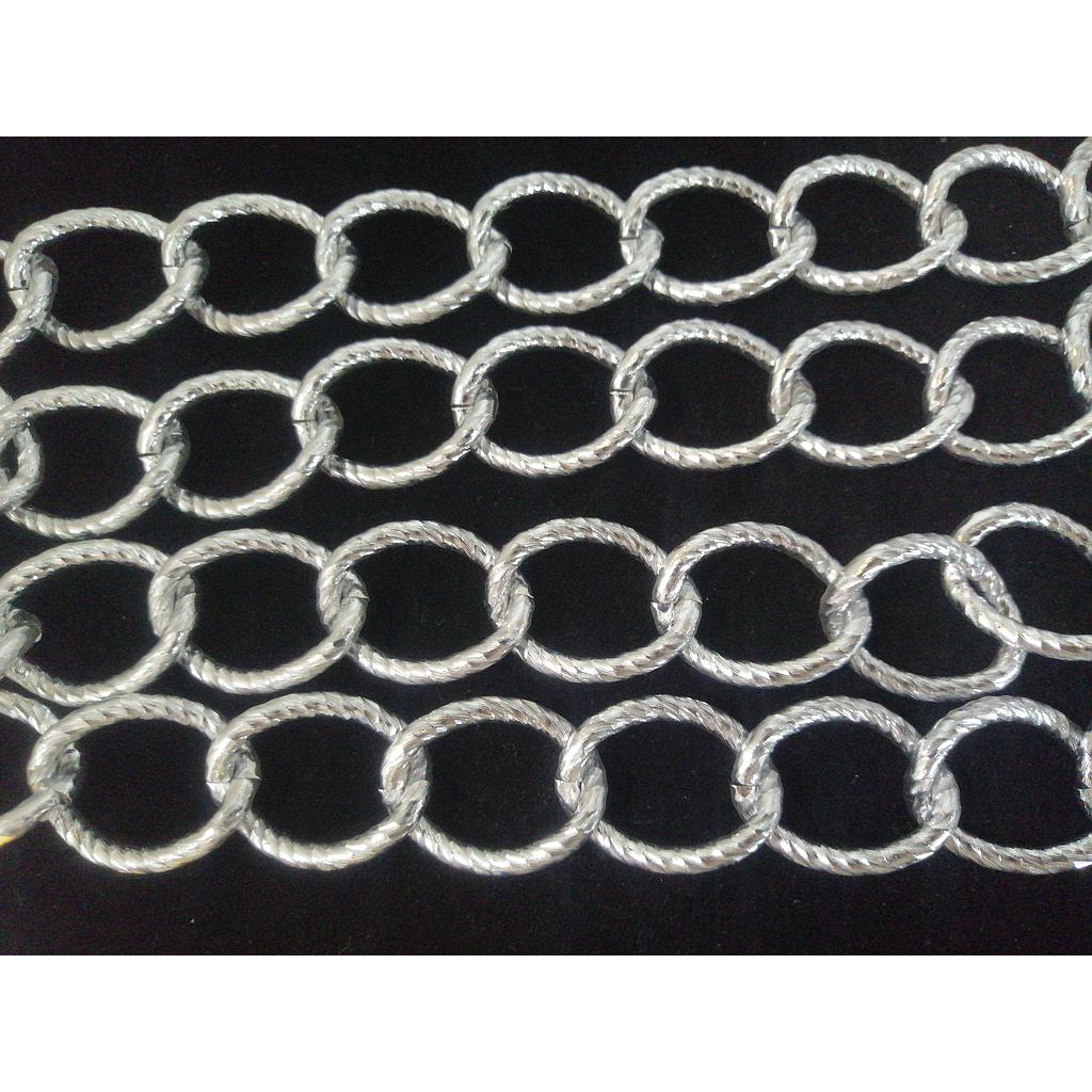 CADENA DE ALUMINIO PLATEADA 30MM