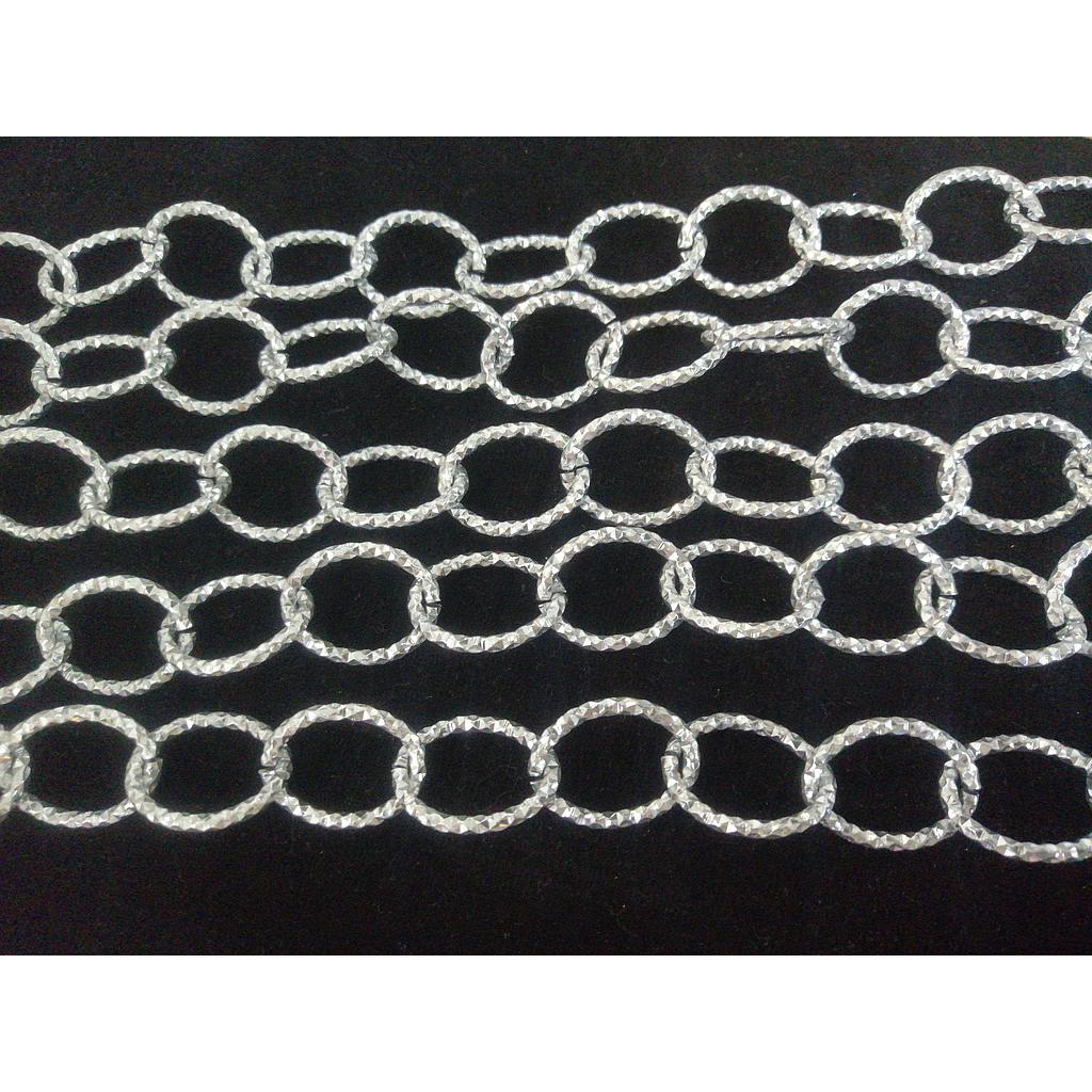 CADENA DE ALUMINIO PLATEADA 25MM