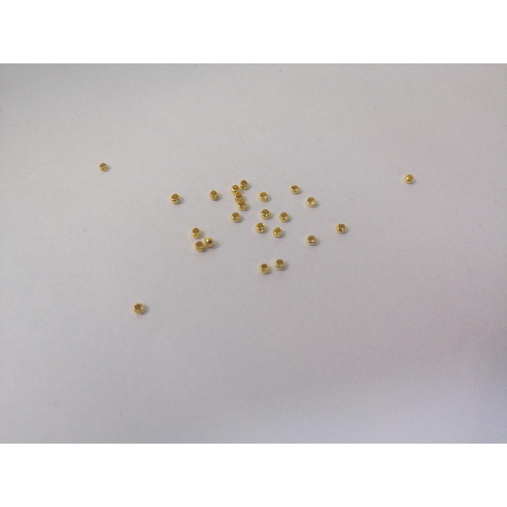 REMACHES REDONDOS DE PLATA DORADO 10PCS