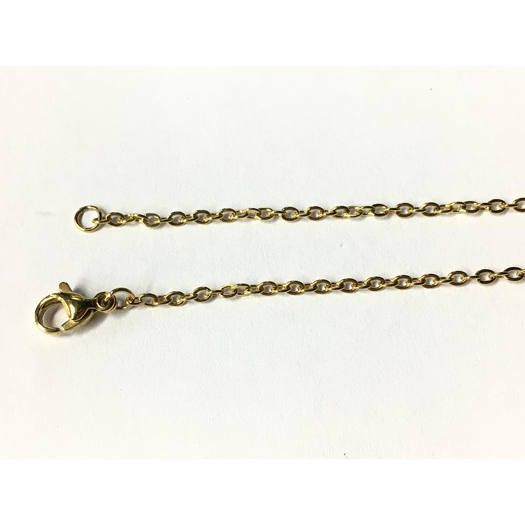 CADENA TERMINADA DE ACERO DORADA 0.5MM