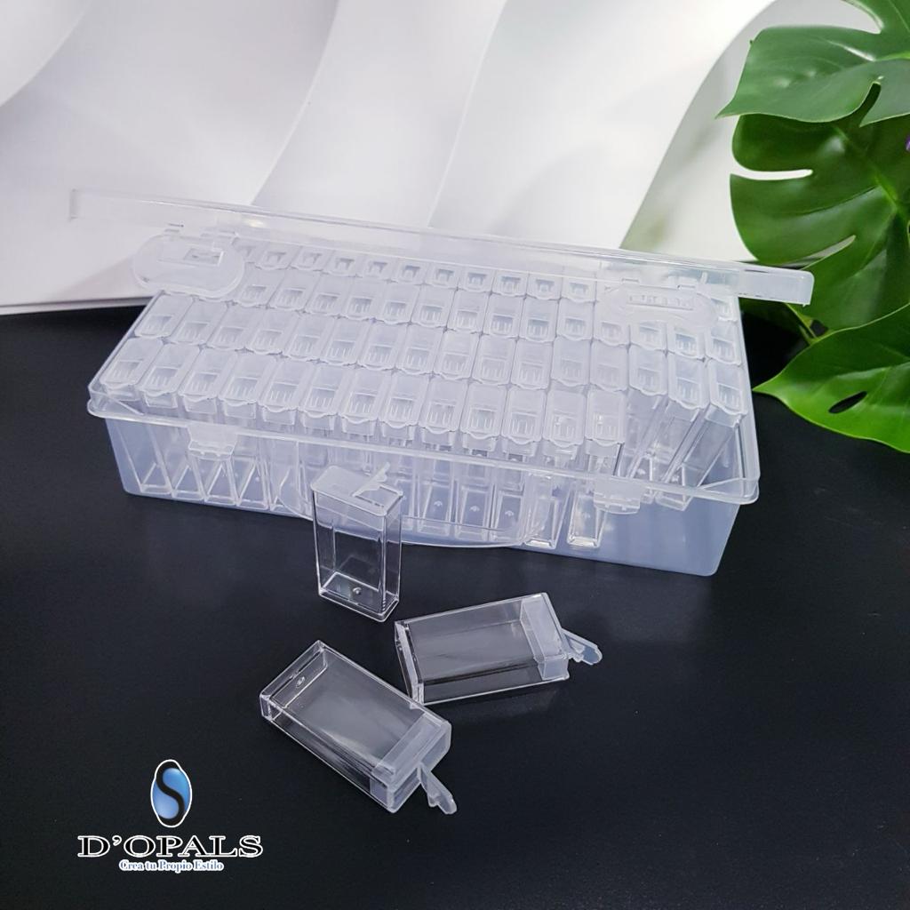 CAJA ORGANIZADORA CON 64 BOTES