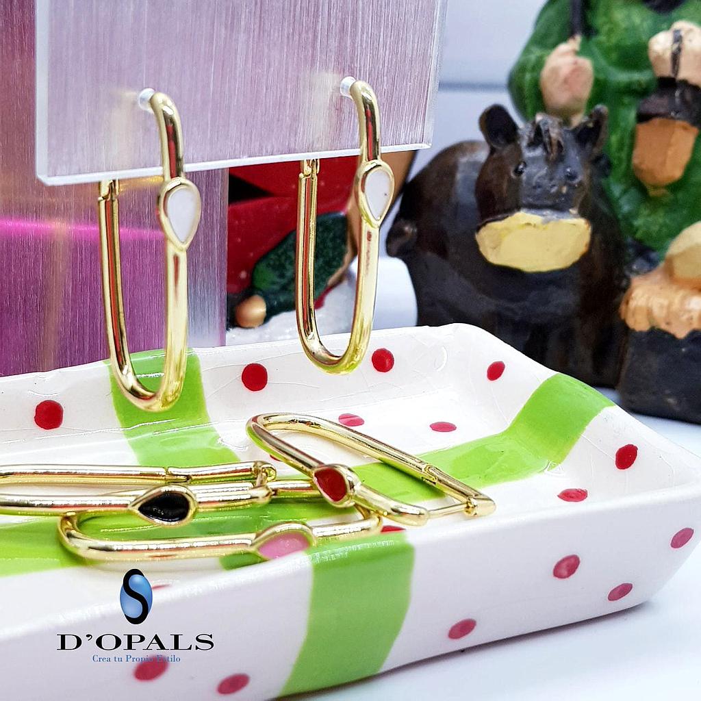 HUGGIE OVALADO ENAMEL MICROCIRCONIA