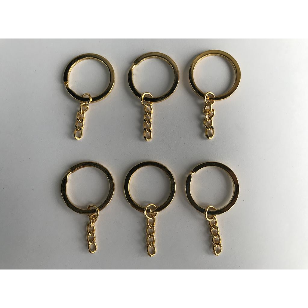 ARGOLLA PARA LLAVERO DORADA 30MM 100PCS