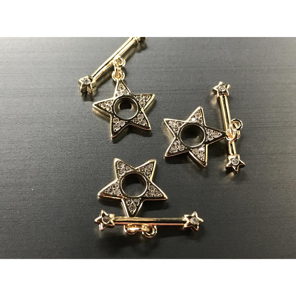 BROCHE ESTRELLA ELECTROENCHAPADO