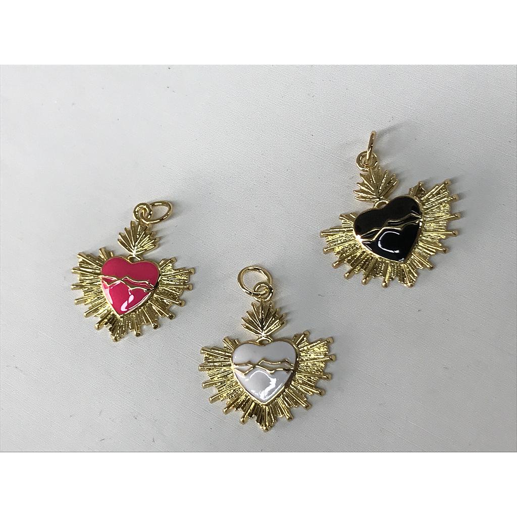 DIJE CORAZON MICROCIRCONIA Y ENAMEL